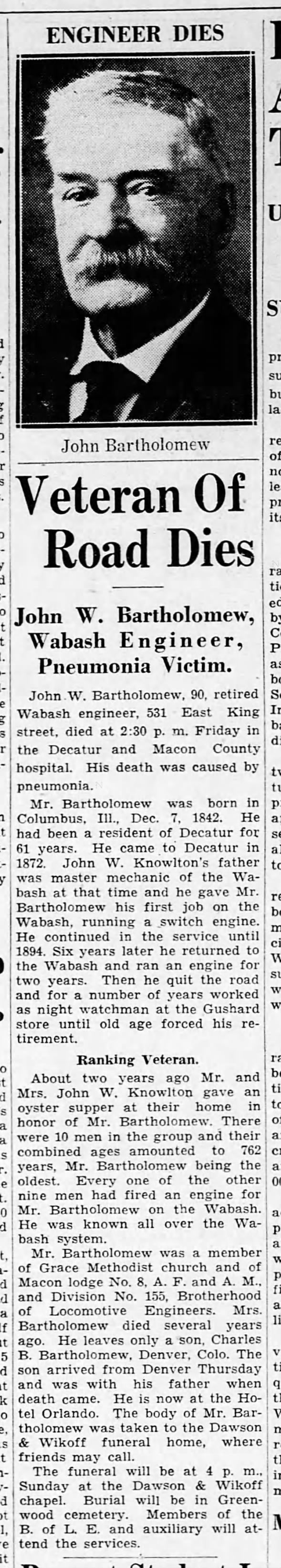 Clipping from The Decatur Daily Review